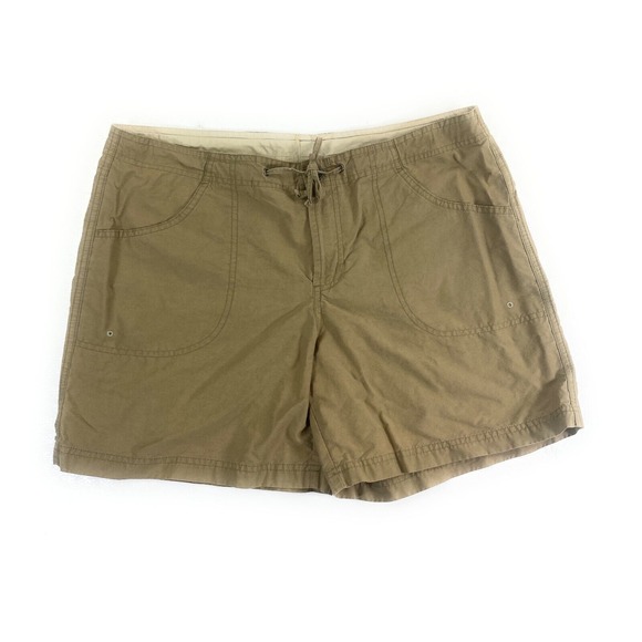 Columbia Women's Anytime Outdoor 6" Inseam Cotton/Nylon Khaki Brown Shorts Large - Picture 1 of 11